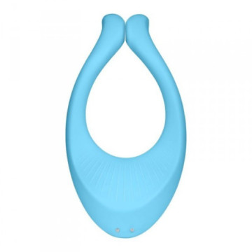 vibratore vaginale in silicone per coppia stimolatore doppio clitoride satisfyer partner blu