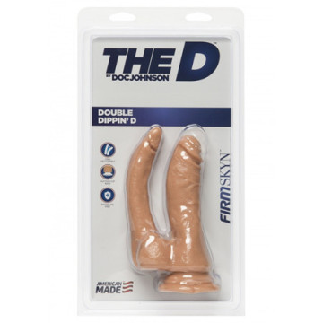 Fallo realistico doppio vaginale anale con ventosa dildo maxi mini the D double