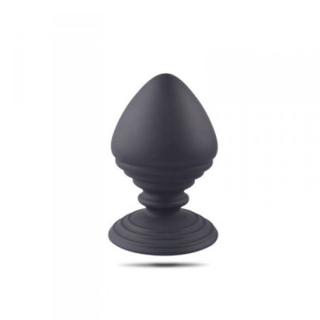 Plug anale fallo con ventosa in silicone nero butt dildo black pine realistico per donna e uomo