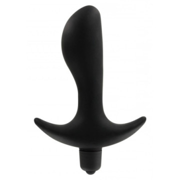 Vibratore plug anale in silicone fallo dildo vibrante nero morbido sex toys black