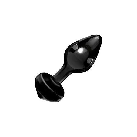 Plug anale vaginale dildo anal butt fallo fallo in vetro nero icicles no 44