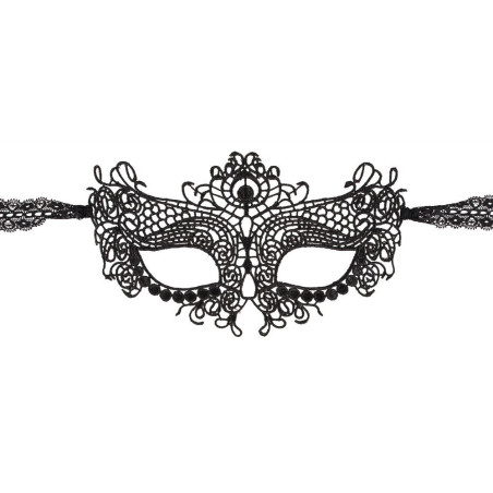 Maschera per notte da donna sexy nera veneziana gothic black