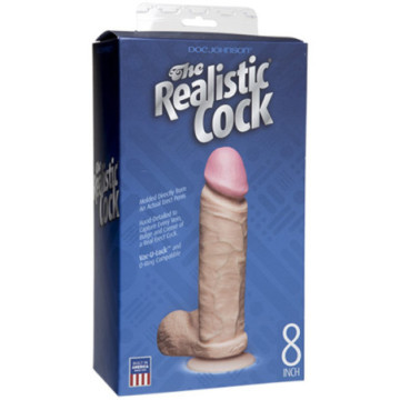 Fallo ultra realistico dildo the realistic cock 6 white flesh