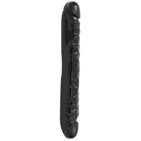 Dildo Doppio fallo header veined 12 black