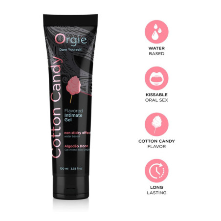 Lubrificante  commestibile cotton candy orgie 100 ml