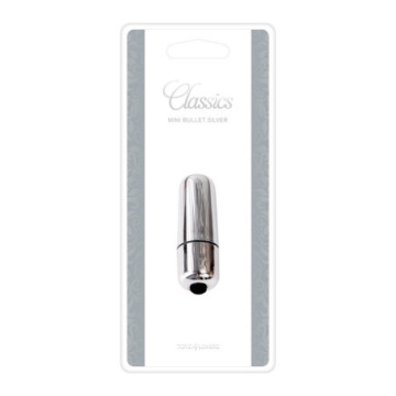 Mini vibratore vaginale per clitoride Bullet classic Silver