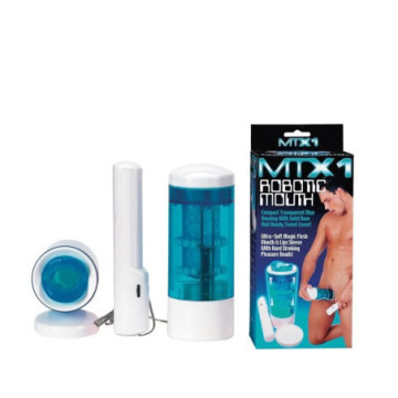 Masturbatore automatico robotic masturbator mouth blue