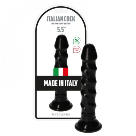 dildo realistico nero con ventosa Italian Cock 5.5'' Nero