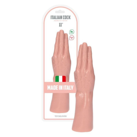 Dildo per fisting Hand Italian Cock 11'' Flesh